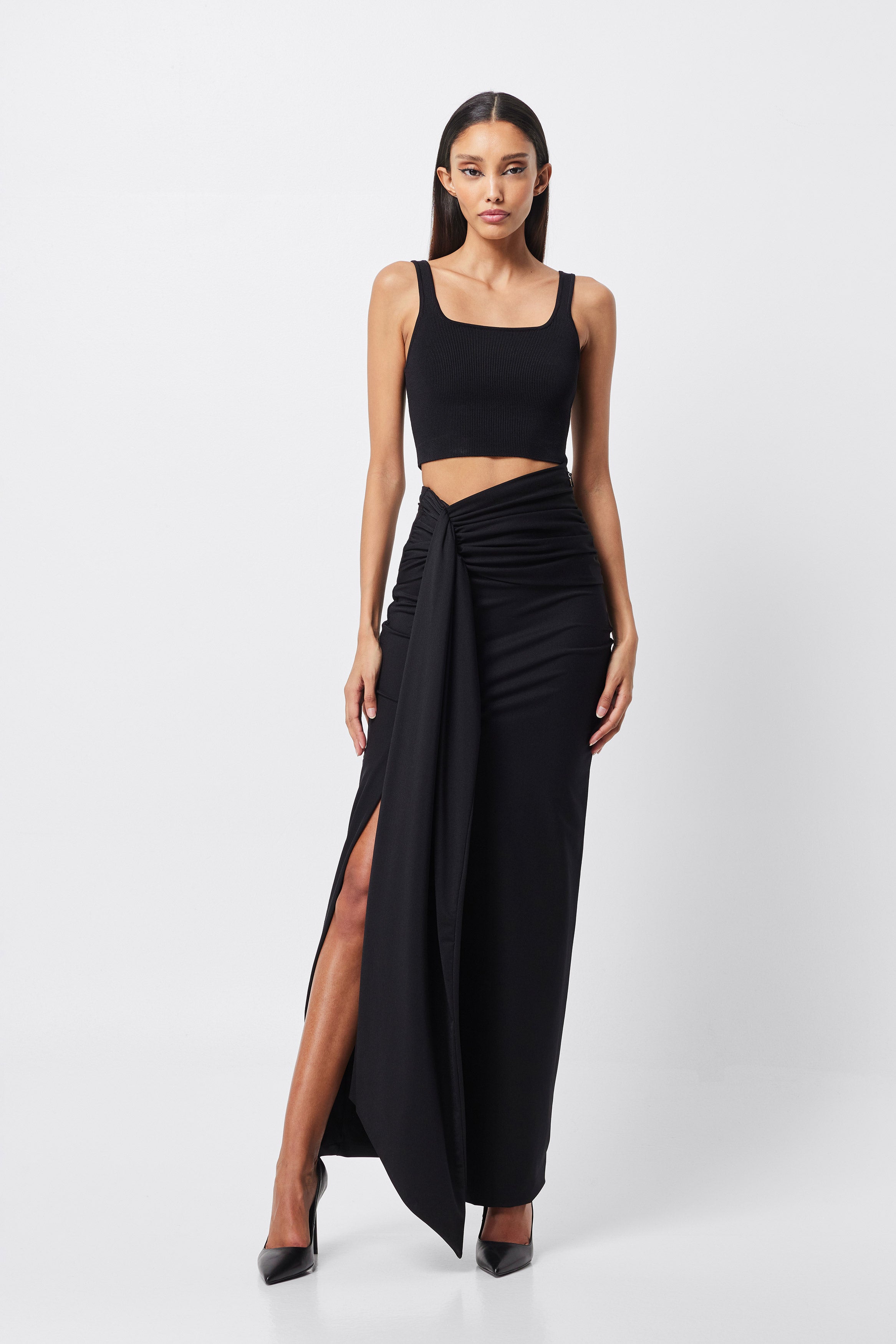 Power Trip Midi Skirt